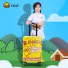 imageBDuck Kids 20 Inchs Carry On Luggage Rolling Suitcase Toddler Cute Yellow Duck Suitcase Travel Trolley Small Suitcase with Wheels Boys Girls Holiday Essentials