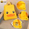 imageBDuck Kids Backpack for Boys Girls Preschool Bookbags 3D Cartoon Yellow Duck Daycare Toddler BagsDuckbill