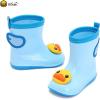 imageBDuck Kids Rain Boots for Boys Girls Waterproof Toddler Cartoon Garden BootsBlue