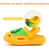 imageBDuck Little Kids Toddler Clogs Garden Shoes Boys Girls Cartoon Dinosaur Slides NonSlip Pool SandalsD Yellow