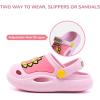 imageBDuck Little Kids Toddler Clogs Garden Shoes Boys Girls Cartoon Dinosaur Slides NonSlip Pool SandalsPink