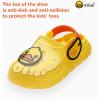 imageBDuck Little Kids Toddler Clogs Garden Shoes Boys Girls Cartoon Dinosaur Slides NonSlip Pool SandalsYellow