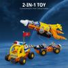 imageBDuck Spaceship Rocket Set Space Construction Building Blocks 101 PCS Flatbed Truck with Space Shuttle Toy Gift for Boys and Girls Ages 3