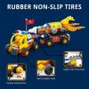 imageBDuck Spaceship Rocket Set Space Construction Building Blocks 101 PCS Flatbed Truck with Space Shuttle Toy Gift for Boys and Girls Ages 3