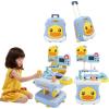 imageBDUCK BABY Baby Toys Kids Doctors Play Set Dentist Kit for Toddlers 35 4 in 1 Medical Station Set with Mobile Cart and Suitcase Pretend Play Toys Gift for 3 Year Old Boys and Girls