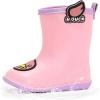 imageBDuck Kids Rain Boots for Boys Girls Waterproof Toddler Cartoon Garden BootsA Pink