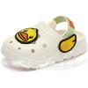 imageBDuck Little Kids Toddler Clogs Garden Shoes Boys Girls Cartoon Dinosaur Slides NonSlip Pool SandalsWhite