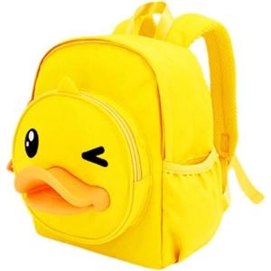 imageBDuck Kids Backpack for Boys Girls Preschool Bookbags 3D Cartoon Yellow Duck Daycare Toddler BagsTwinkle