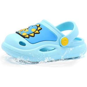 imageBDuck Little Kids Toddler Clogs Garden Shoes Boys Girls Cartoon Dinosaur Slides NonSlip Pool SandalsBlue