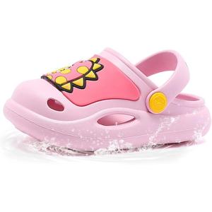 imageBDuck Little Kids Toddler Clogs Garden Shoes Boys Girls Cartoon Dinosaur Slides NonSlip Pool SandalsPink