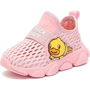 imageBDuck Toddler Boys Girls Sneakers Kids Slip on Walking Tennis Shoes LightweightPink