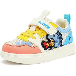 imageBDuck Toddler Shoes Cartoon Dinosaur Sneakers Boys Girls Casual Tennis Walking Shoes Lightweight Blue