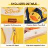 imageBDuck Plush Backpack Cute Duck Design with Zipper Shoulder Bag for Gifts Classic Duck01 Classic Yellow  Fixed Duck