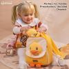 imageBDuck Plush Backpack Cute Duck Design with Zipper Shoulder Bag for Gifts Classic Duck01 Classic Yellow  Fixed Duck