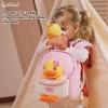 imageBDuck Plush Backpack Cute Duck Design with Zipper Shoulder Bag for Gifts Classic Duck02 Buffy Pink  Fixed Duck