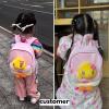 imageBDuck Plush Backpack Cute Duck Design with Zipper Shoulder Bag for Gifts Classic Duck02 Buffy Pink  Fixed Duck