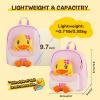 imageBDuck Plush Backpack Cute Duck Design with Zipper Shoulder Bag for Gifts Classic Duck02 Buffy Pink  Fixed Duck