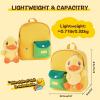 imageBDuck Plush Backpack Cute Duck Design with Zipper Shoulder Bag for Gifts Classic Duck04 Bduck Green  Detachable Duck