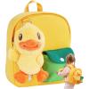 imageBDuck Plush Backpack Cute Duck Design with Zipper Shoulder Bag for Gifts Classic Duck04 Bduck Green  Detachable Duck