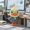 imageBDuck Plush Keychain Working Series Cute Duck Plush Pendant Fun Gen Z Office Figure Duck Gift for Humorous Friend Coworker Young Adults lndulgence DuckSuit Duck