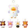 imageBDuck Plush Blind Box Hugging Bear Series Cute Duck Vinyl Plush Keychain Figures Scented Collectible Toys with Surprise Characters Standing Design for Desk Dcor Gifts Single BoxBduck Hugging Bear Series